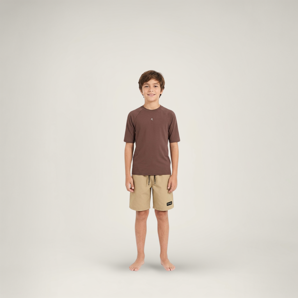 Cozy T-Shirt UPF50+ UV Swimwear Unisex - Coconut Brown