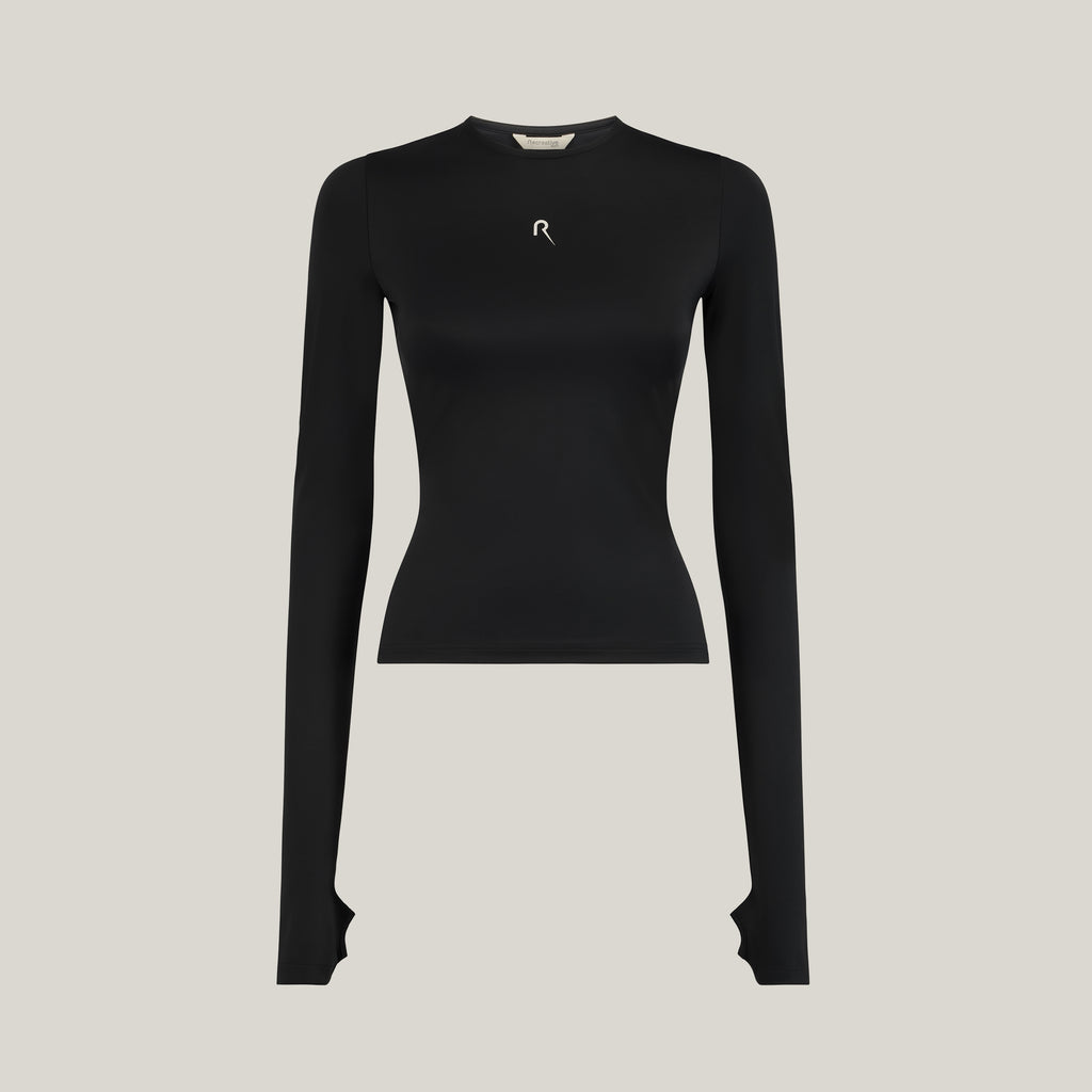 Long Sleeve T-Shirt UPF50+ UV Swimwear Women – Vulcanic Black
