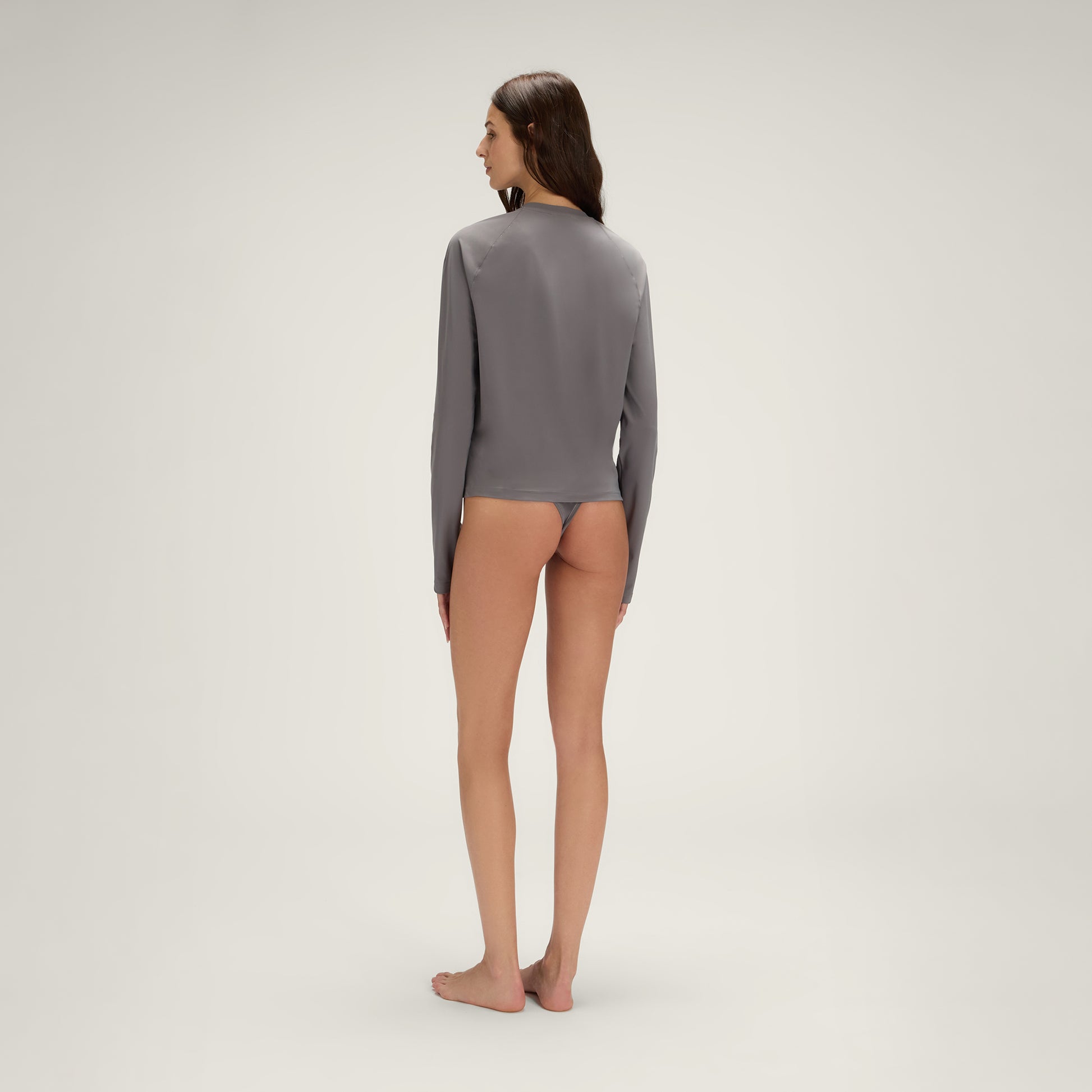 Cozy Long Sleeve T-Shirt UPF50+ UV Swimwear Women – Shark Grey