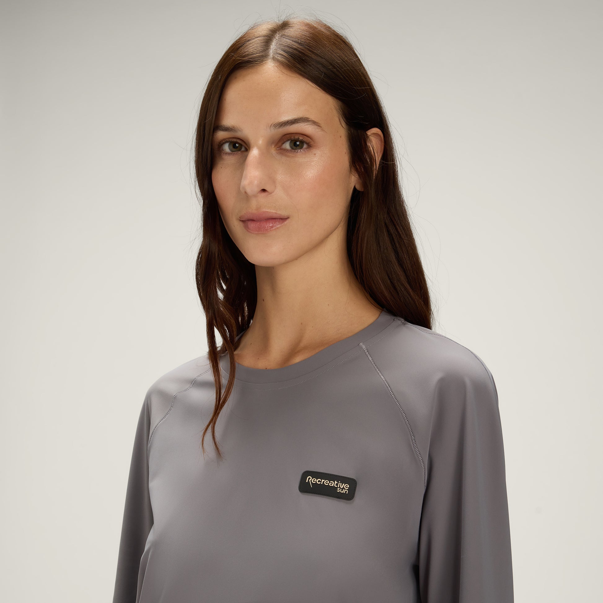 Cozy Long Sleeve T-Shirt UPF50+ UV Swimwear Women – Shark Grey