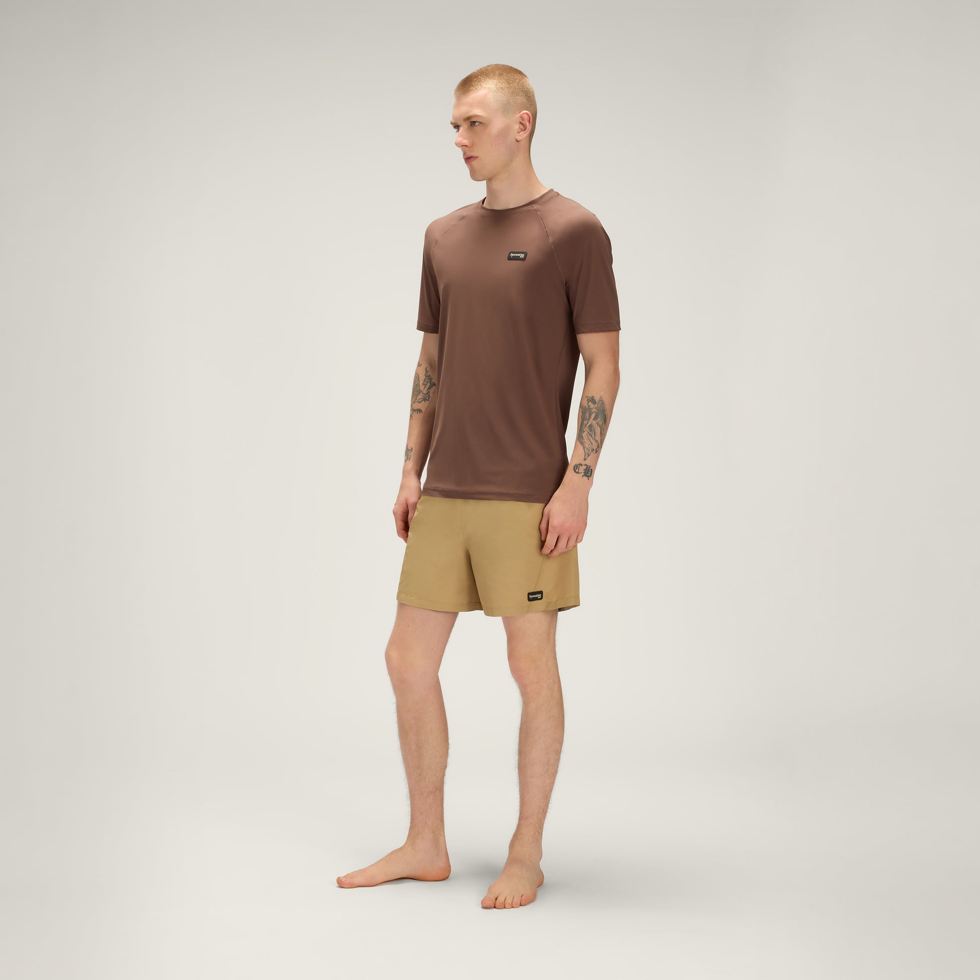 Cozy T-Shirt UPF50+ UV Activewear Men – Coconut Brown