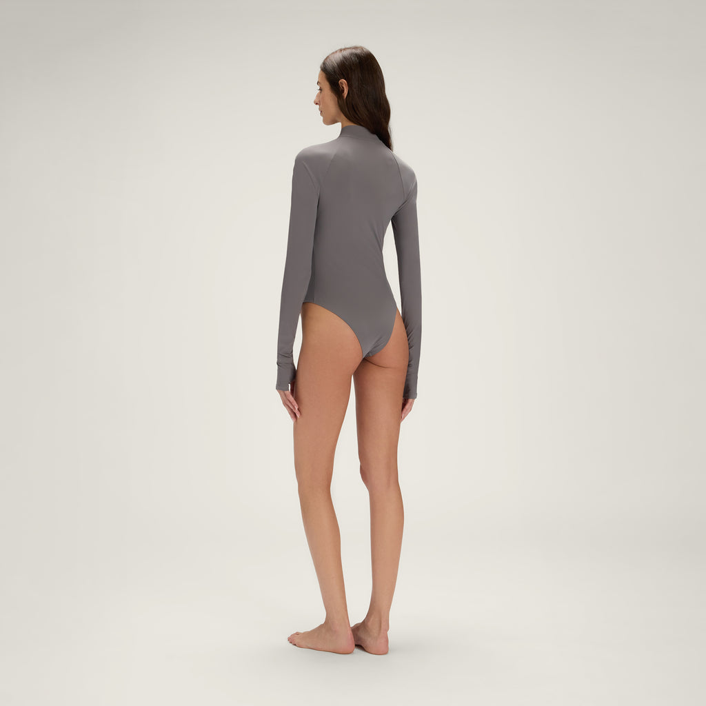 Long Sleeve Bodysuit UPF50+ UV Swimwear Women – Shark Grey