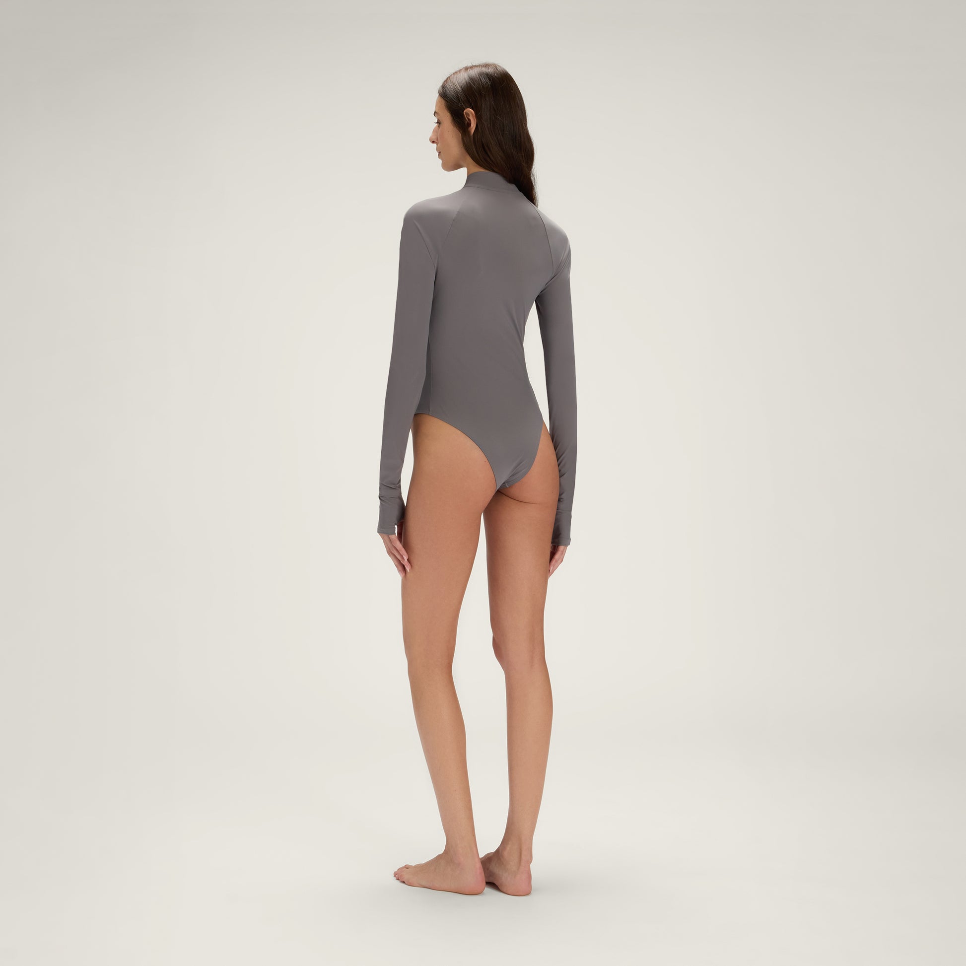 Long Sleeve Bodysuit UPF50+ UV Swimwear Women – Shark Grey