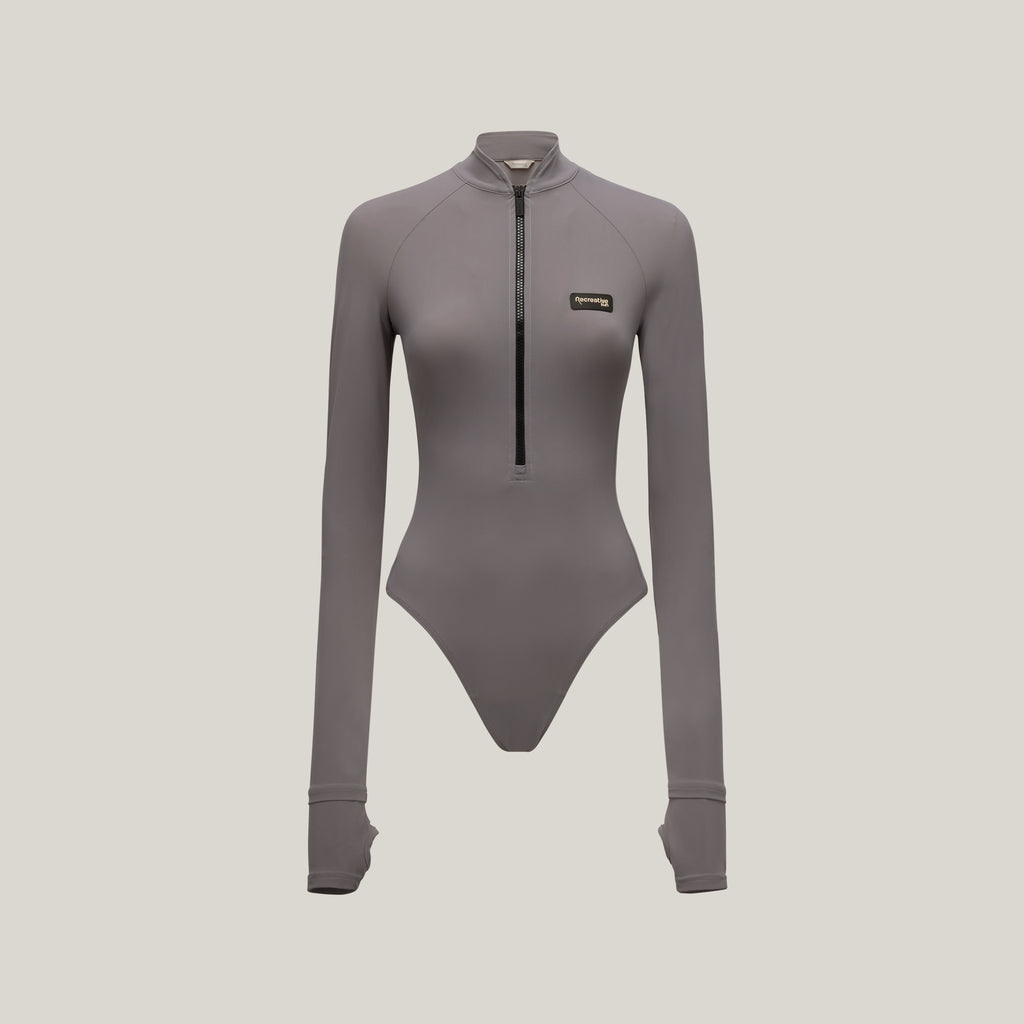 Long Sleeve Bodysuit UPF50+ UV Swimwear Women – Shark Grey