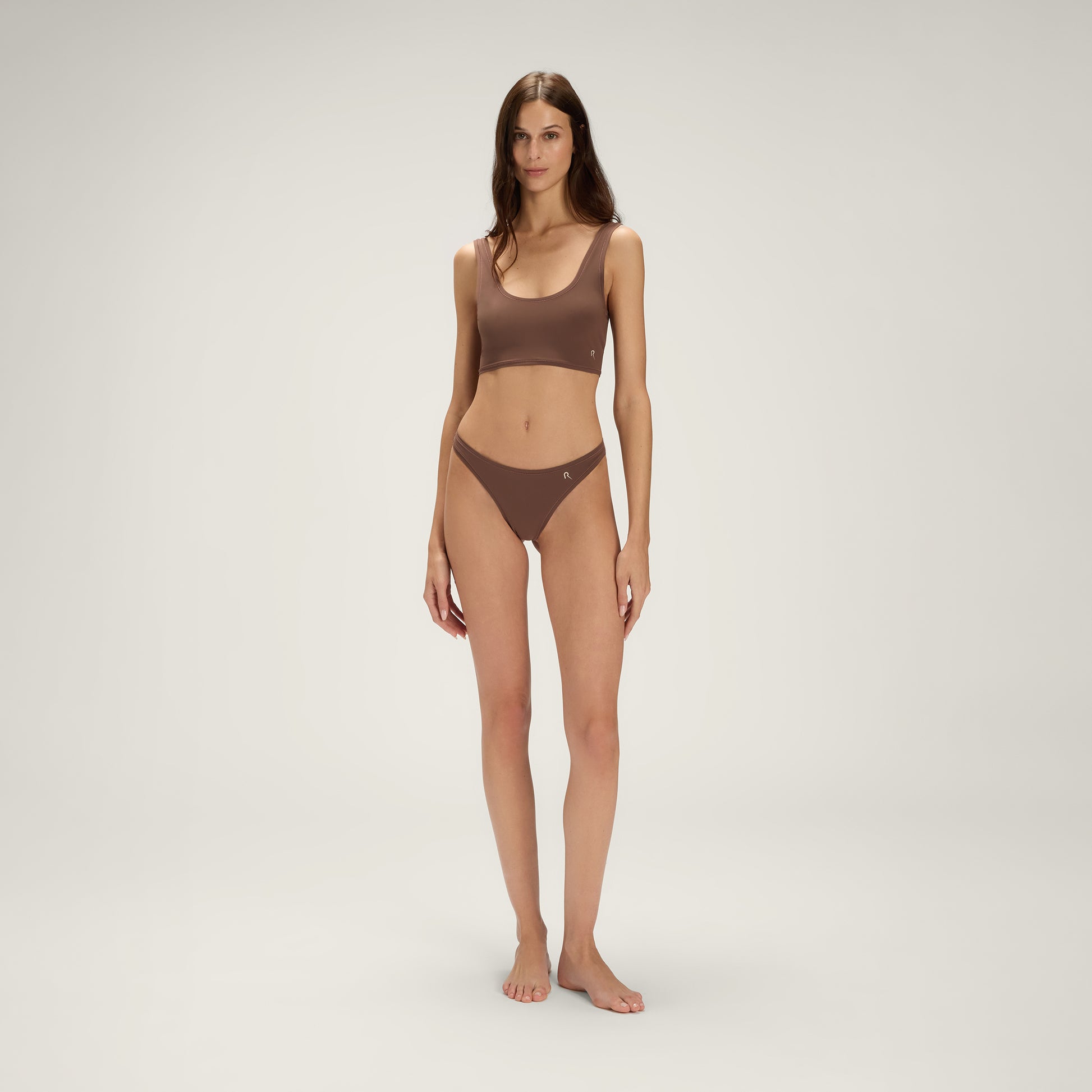 Core Bikini Bottom UPF50+ UV Swimwear Women – Coconut Brown