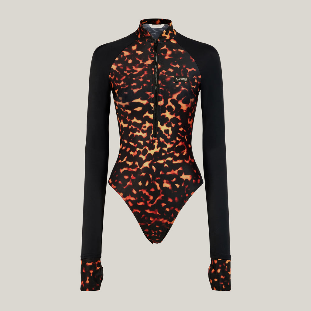 Long Sleeve Bodysuit UPF50+ UV Swimwear Women – Sea Turtle Print