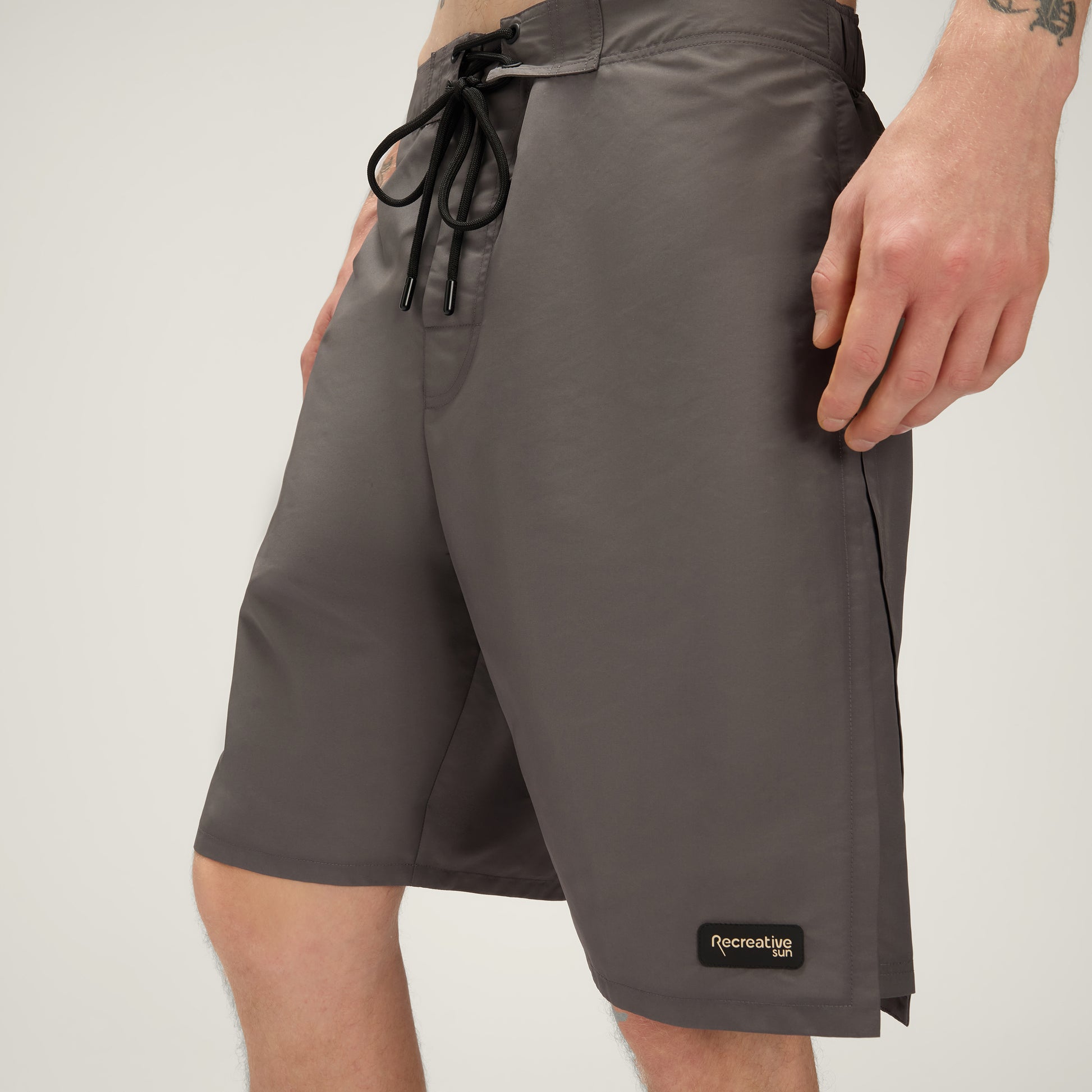 Loose Muay Thai Shorts UPF50+ UV Swimwear Men – Shark Grey