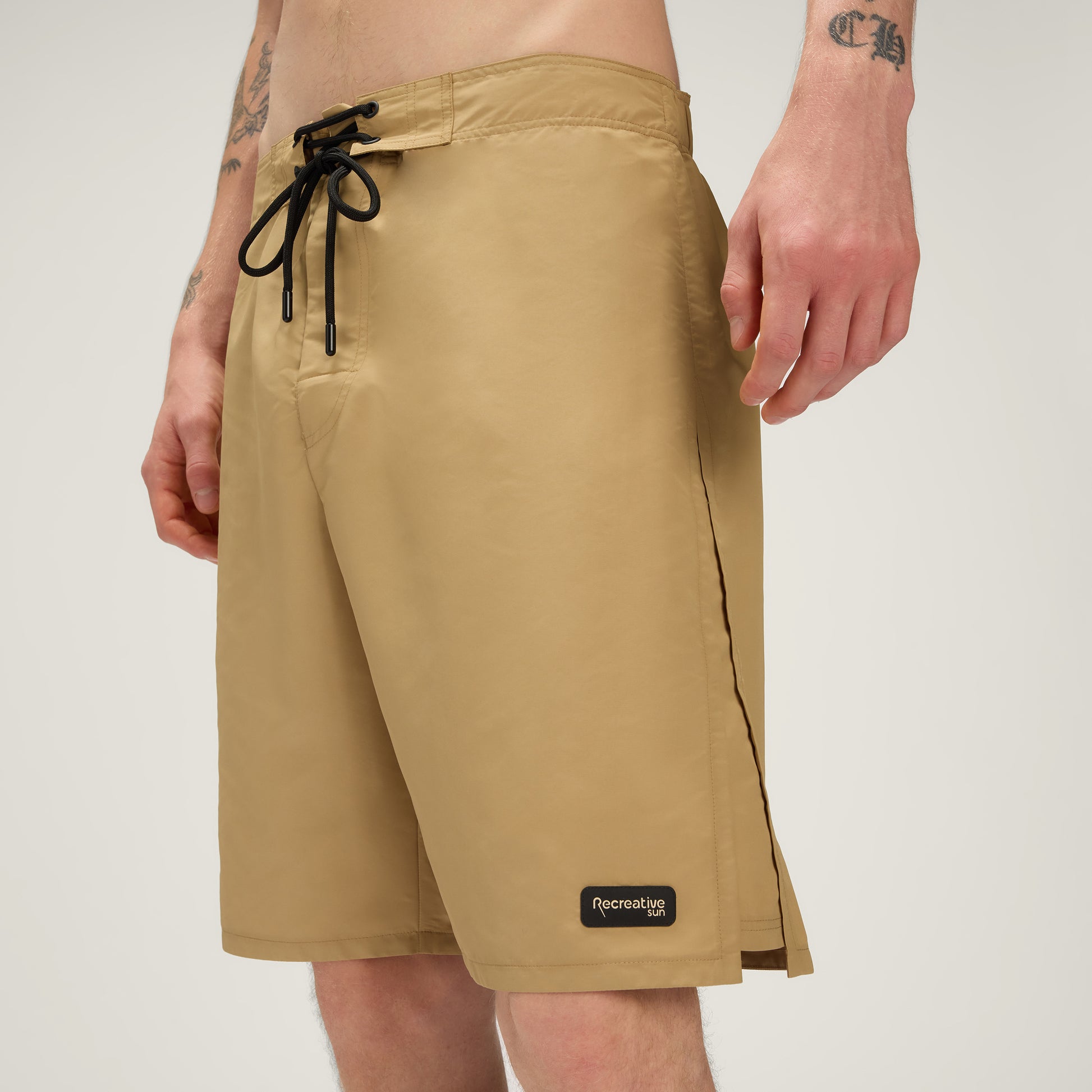 Loose Muay Thai Shorts UPF50+ UV Swimwear Men – Sunshine Beige