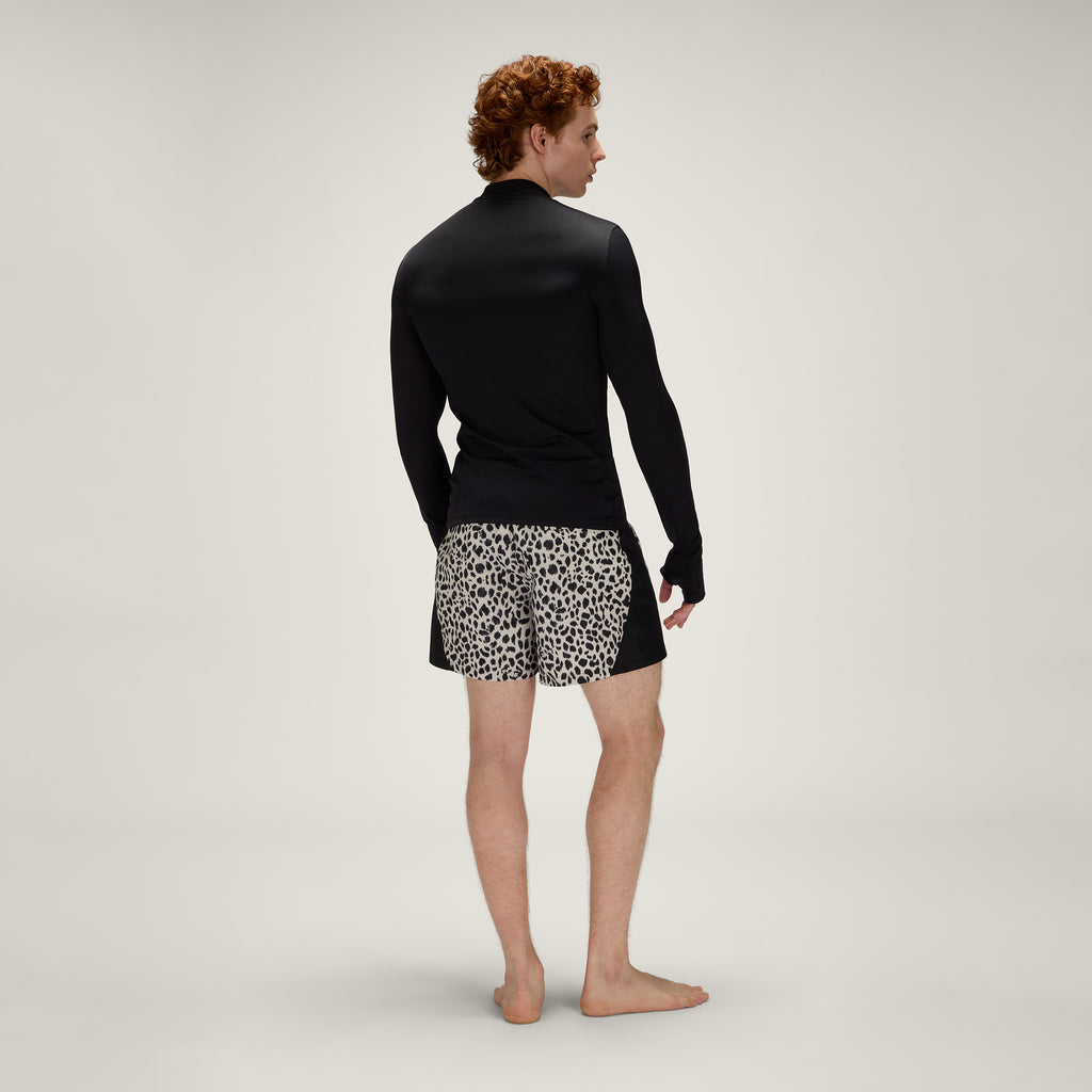 Zip-Front T-Shirt UPF50+ UV Swimwear Men – Vulcanic Black